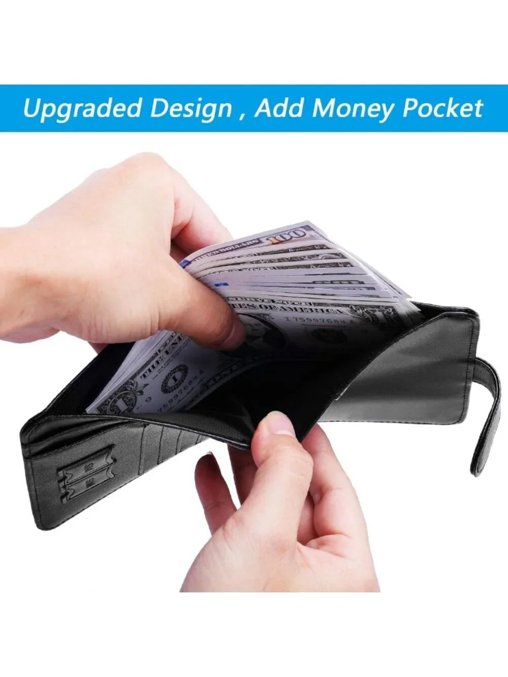 RFID Blocking Leather Passport Holder with Airtag Slot | Travel Wallet & Luggage